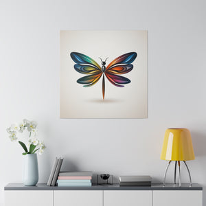 Colorful Dragonfly | Square Matte Canvas