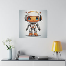 Load image into Gallery viewer, Cute Robot Wall Art | Square Matte Canvas