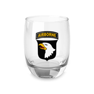 U.S. Army 101st Airborne Division Patch Whiskey Glass