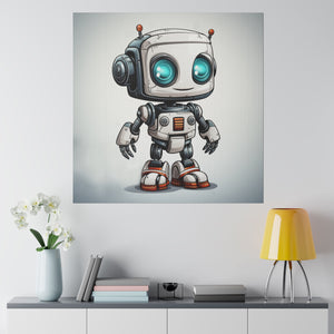 Happy Robot 2 Wall Art | Matte Canvas
