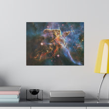 Load image into Gallery viewer, Inside the Carina Nebula Wall Art | Horizontal Turquoise Matte Canvas