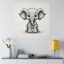 Load image into Gallery viewer, Cute Elephant Wall Art | Square Matte Canvas