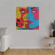 Load image into Gallery viewer, Abstract Kiss Pop Wall Art | Square Matte Canvas