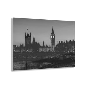 London City at Sunset Black & White Acrylic Prints