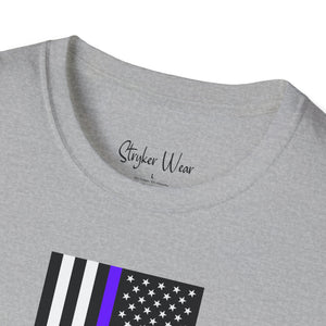 Purple Stripe American Flag | Unisex Softstyle T-Shirt
