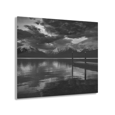 Mountain Lake Black & White Acrylic Prints