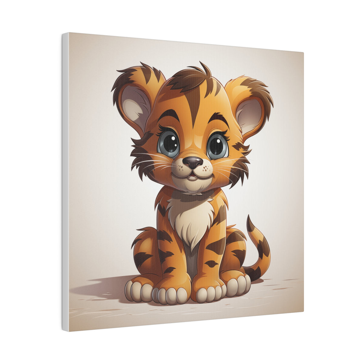 Happy Tiger Cub Wall Art Matte Canvas Stryker Wear