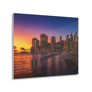 New York City Skyline at Sunset Acrylic Prints