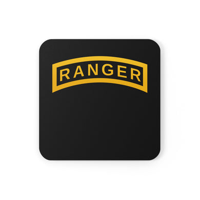 U.S. Army Ranger Tab Corkwood Coaster Set