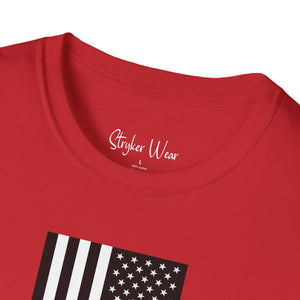 Black & White American Flag | Unisex Softstyle T-Shirt