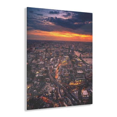 Sunset Over London Acrylic Prints