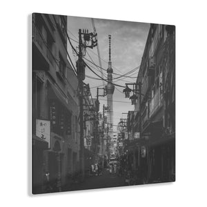 Tokyo Japan City Street Black & White Acrylic Prints