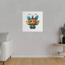 Load image into Gallery viewer, Happy Cartoon Bee Wall Art | Square Matte Canvas