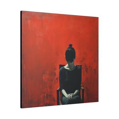 Red Painted Wall Art | Square Matte Canvas