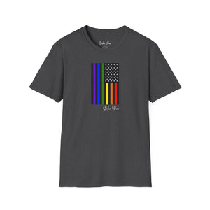 Pride! American Flag | Unisex Softstyle T-Shirt