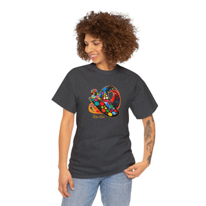 Abstract Colorful Art Pallet | Unisex Heavy Cotton Tee