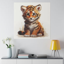 Load image into Gallery viewer, Tiger Cub Wall Art | Square Matte Canvas