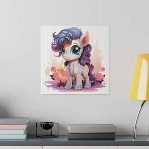 Pretty Pony Wall Art | Square Matte Canvas