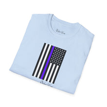Load image into Gallery viewer, Purple Stripe American Flag | Unisex Softstyle T-Shirt