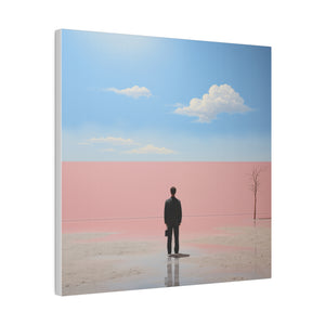 Post Modern Pink Desert Wall Art | Square Matte Canvas