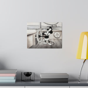 Steamboat Willie | Matte Canvas, Stretched, 0.75"