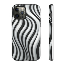 Load image into Gallery viewer, Funky Lines Black and White | iPhone, Samsung Galaxy, and Google Pixel Tough Cases