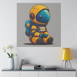 Kid Astronaut Wall Art | Square Matte Canvas
