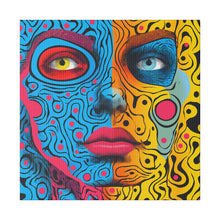 Load image into Gallery viewer, Colorful Abstract Face Pop Wall Art | Square Matte Canvas