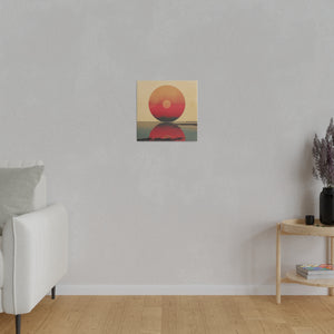 Post Modern Suns Wall Art | Square Matte Canvas