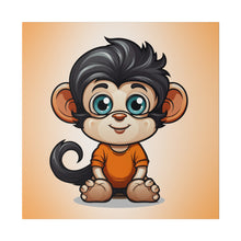 Load image into Gallery viewer, Kid Monkey Wall Art | Square Matte Canvas
