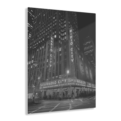 Radio City NYC 2 Black & White Acrylic Prints