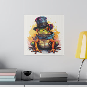 Funky Frog Wall Art | Square Matte Canvas
