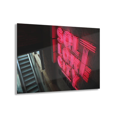 Salt Lake City Neon Sign Acrylic Prints