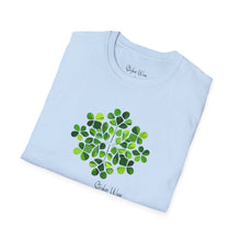 Load image into Gallery viewer, Lucky Green Clovers Minimalist Art | Unisex Softstyle T-Shirt