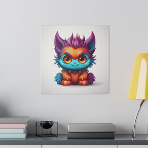 Colorful Kitty | Square Matte Canvas