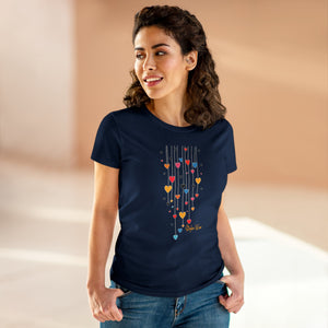 Hanging Hearts | Women's Midweight Cotton Tee