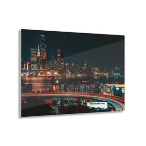 New York City Skyline at Night Acrylic Prints