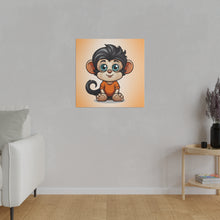 Load image into Gallery viewer, Kid Monkey Wall Art | Square Matte Canvas