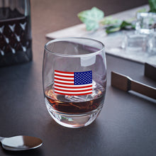 Load image into Gallery viewer, American Flag Reversed &quot;Always Forward&quot; Whiskey Glass
