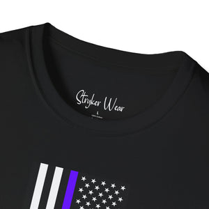 Purple Stripe American Flag | Unisex Softstyle T-Shirt