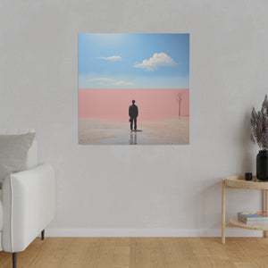 Post Modern Pink Desert Wall Art | Square Matte Canvas