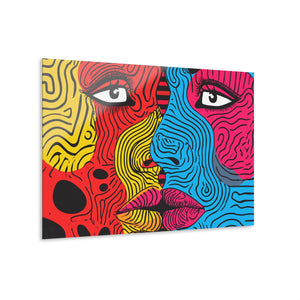 Abstract Colorful Kiss | Acrylic Prints