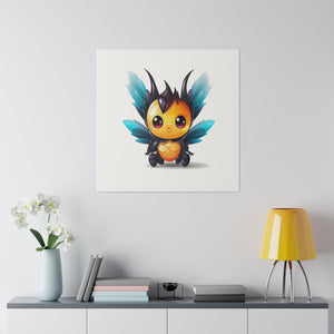 Happy Firefly | Square Matte Canvas