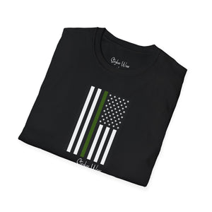 Green Stripe American Flag | Unisex Softstyle T-Shirt
