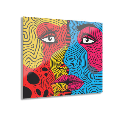 Abstract Colorful Kiss | Acrylic Prints