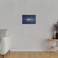 Load image into Gallery viewer, Peony Nebula Wall Art | Horizontal Turquoise Matte Canvas