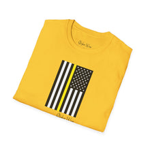 Load image into Gallery viewer, Yellow Stripe American Flag | Unisex Softstyle T-Shirt