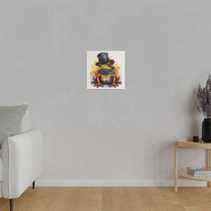 Funky Frog Wall Art | Square Matte Canvas