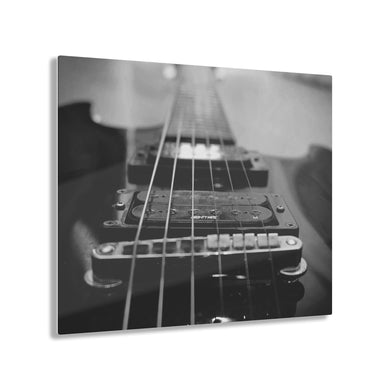 Electric Guitar Strings Black & White Acrylic Prints