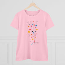 Load image into Gallery viewer, Hanging Hearts | Women&#39;s Midweight Cotton Tee